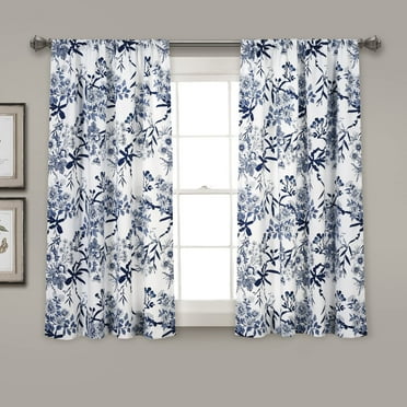 Half Moon Botanical Garden Window Curtain Panel Set