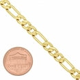 thumbnail image 3 of 5.8mm Diamond-Cut 14k Yellow Gold Plated Flat Figaro Choker Chain Necklace, 18 inches, 3 of 7