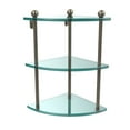 thumbnail image 2 of Three Tier Corner Glass Shelf - Satin Nickel, 2 of 2