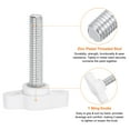 thumbnail image 4 of Uxcell 20 Packs M6 x 30mm Male Thread Tee Wing Knobs Thumb Screw Clamping Knobs Grip White, 4 of 5
