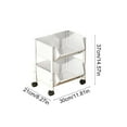 thumbnail image 3 of SSZMDLB Multi Layer Movable Storage Rack, Large Capacity Plastic Organizer With Wheels And Hooks, Layered Storage Shelf For Living Room, Bedroom, Bathroom And Kitchen, Rolling Utility Cart, 3 of 6