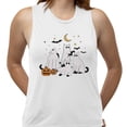 thumbnail image 2 of Halloween Ghots Cats Women's Muscle Tank Large White, 2 of 5