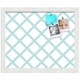 thumbnail image 2 of PinPix 16x13 Custom Cork Bulletin Board Diamond Modern Pattern Aqua Poster Board Has a Fabric Style Canvas Finish, Framed in Diamond Modern Pattern Aqua, by ArtToFrames (PinPix-1798), 2 of 5