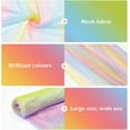 thumbnail image 4 of 5.5Yard Multicolor Tulle Fabric 63inch Rainbow Tulle Mesh Fabric Polyester Rainbow Net Fabric by The Yard Colorful Tulle Fabric for Dress Costume Making DIY Crafts Home Party Decoration, 4 of 6