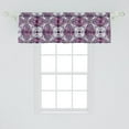 thumbnail image 2 of Ambesonne Vintage Window Valance, Geometric Stripe Circle, 54" X 18", Lavender Plum, 2 of 3