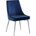 thumbnail image 3 of Meridian Furniture Karina Navy Velvet Dining Chair (Set of 2), 3 of 5