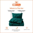 thumbnail image 4 of SGI Bedding 100% Egyptian Cotton 3PC Pinch Duvet Cover Twin Teal, 4 of 7