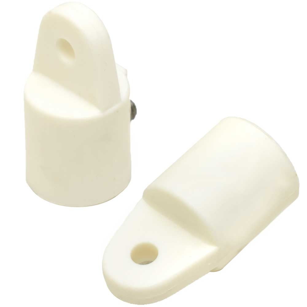 Boat Bimini Top Eye End Fittings 3/4 Inch Plastic White (Pair