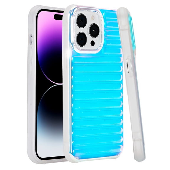 For iPhone 15 PRO Case Iridescent Cover w/ Magnetic Charging 2 Tempered Glass