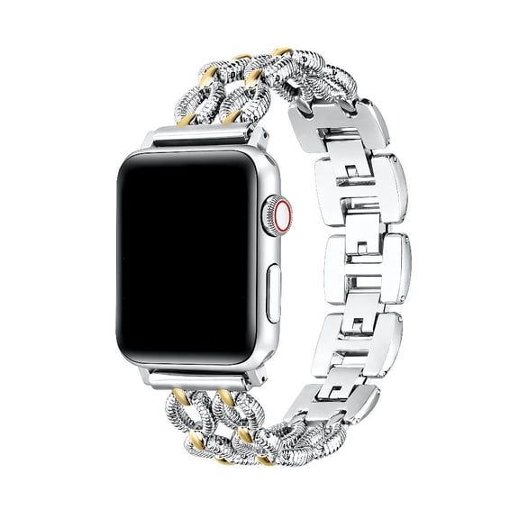 Posh Tech Joan Metal Band for Apple Watch, Fits All Models, Silver/Gold