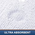 thumbnail image 3 of Smiry Bathroom Rugs 2 Piece Set, Soft Absorbent Chenille Bath Mat and U-Shaped Toilet Contour Rug, Non Slip Shaggy Bath Rug Set (30x20+24x20, White), 3 of 6