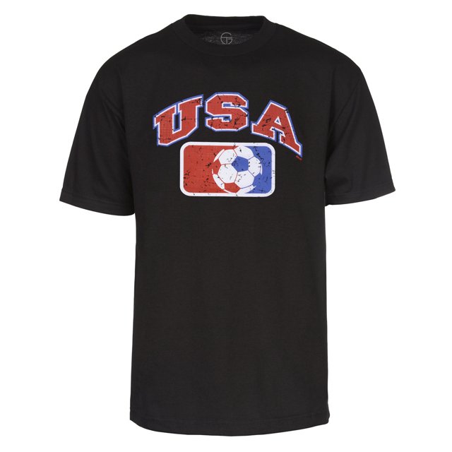 Camiseta de algodón de fútbol de Estados Unidos de América, medio negro Gravity Trading Camiseta de manga corta