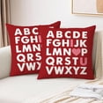 thumbnail image 2 of Valentine Pillow Covers 20 x 20 Inch ABC I Love You Valentines Day Heart Teacher Kids Throw Pillow Valentines Wedding Decorative Pillow Cases Couch Bedroom Outdoor Indoor Sofa Decor Red, 2 of 6