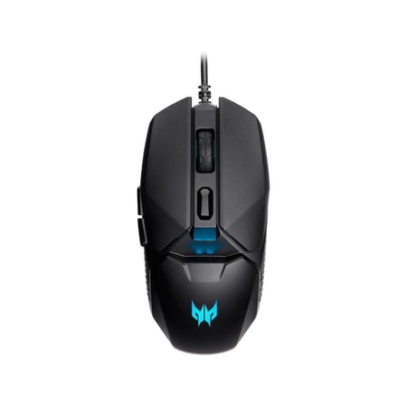 Acer Predator Cestus 327 Gaming Mouse, PixArt Optical Sensor, 8,000 DPI, RGB Lighting, Ergonomic Design, Lightweight Wired Gaming Mouse – Black