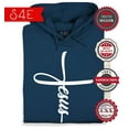 thumbnail image 2 of S4E Men's Jesus Cross Religious Hoodie Sweatshirts XXX-Large Navy, 2 of 4