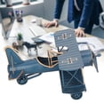 thumbnail image 1 of YSTINNG Vintage Airplane Model Wrought Iron Aircraft Biplane for Desktop Decor Photo Props B311-3290, 1 of 5