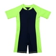 thumbnail image 3 of Zaldita Kids Boys Girls Rash Guard Swimsuit One Piece Swimwear Zipper Wetsuit UPF 50+UV Sun Protection Navy Blue&Fluorescen 6, 3 of 7