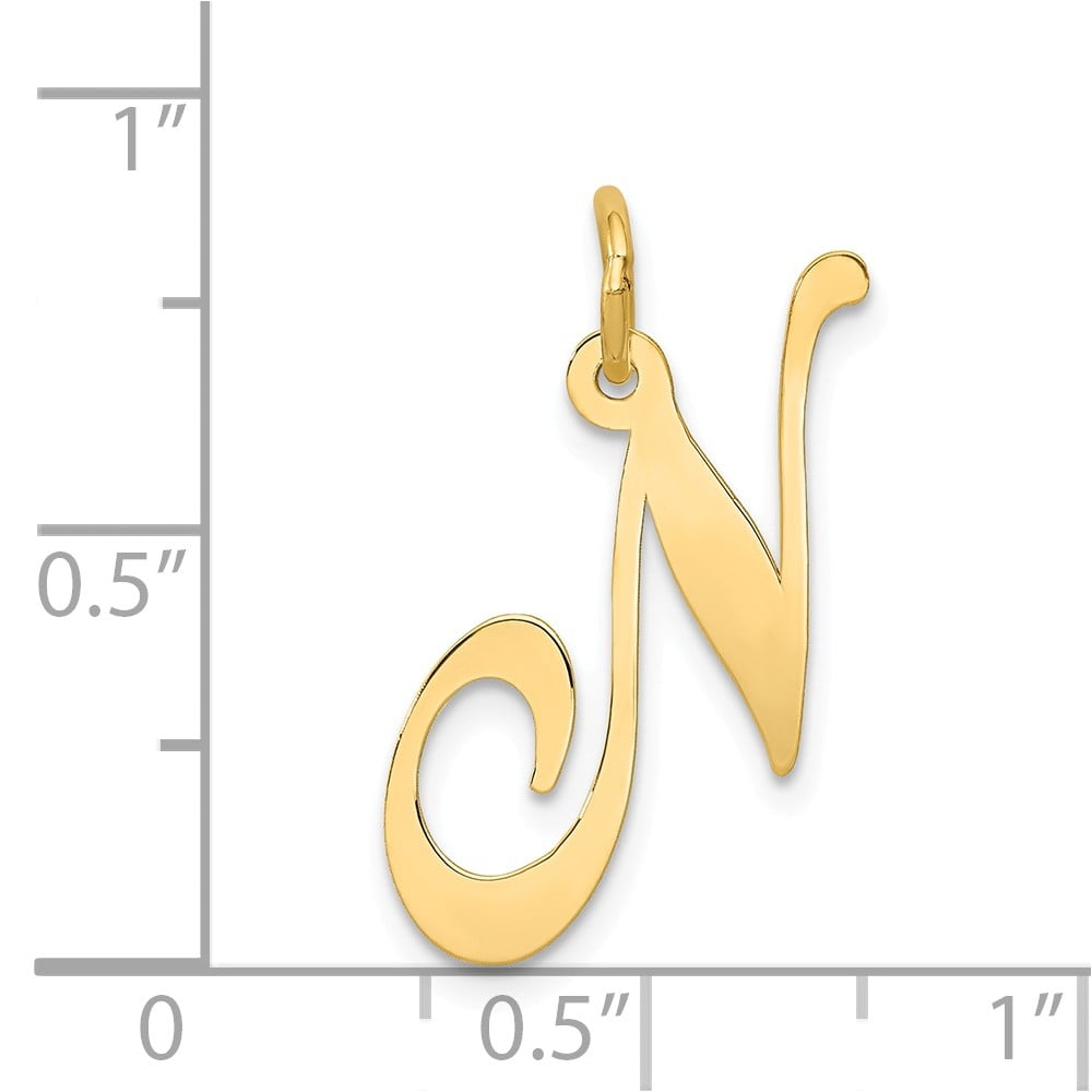 14k Yellow Gold Large Fancy Script Initial O Charm 14k Yellow Gold Large Fancy Script Initial O Charm
