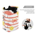 thumbnail image 3 of Yayeee Freestanding Laundry Hamper with Handle Collapsible Large Storage Basket for Clothes, Striped Crab, 3 of 7