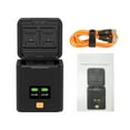 thumbnail image 2 of Battery NP-FZ100 Camera Battery Charging Case 2-slot Battery Charger with Card Slots OLED Screen PD Fast Charging Box Compatible with  A1 A9 II A7R V A7R IV A7S III A7 IV A6600, 2 of 7