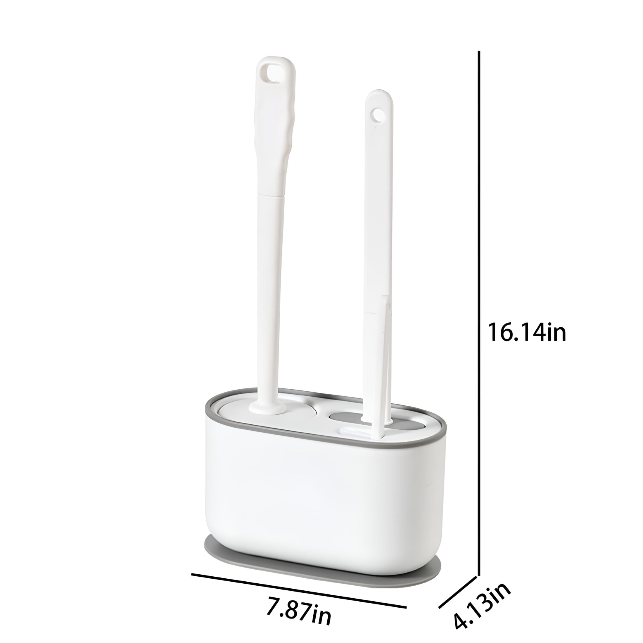 ACDANC Silicone Toilet Brush Plunger Set,2 in 1 Toilet Bowl Brush and Holder Plunger Set,Plunger Toilet Brush Combo,Bathroom Toilet Brush,Toilet Brush Set,Toilet Scrubber and Plunger Set
