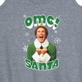 thumbnail image 3 of ELF - Christmas Omg Santa - Women's Racerback Tank Top, 3 of 5