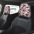 thumbnail image 4 of 2 PCS Car Headrest Cover, Camouflage Pink Soft Car Seat Head Rest Cover Protector Interior Car Accessories Seat Covers for Cars Truck Auto Only Covers, 4 of 8