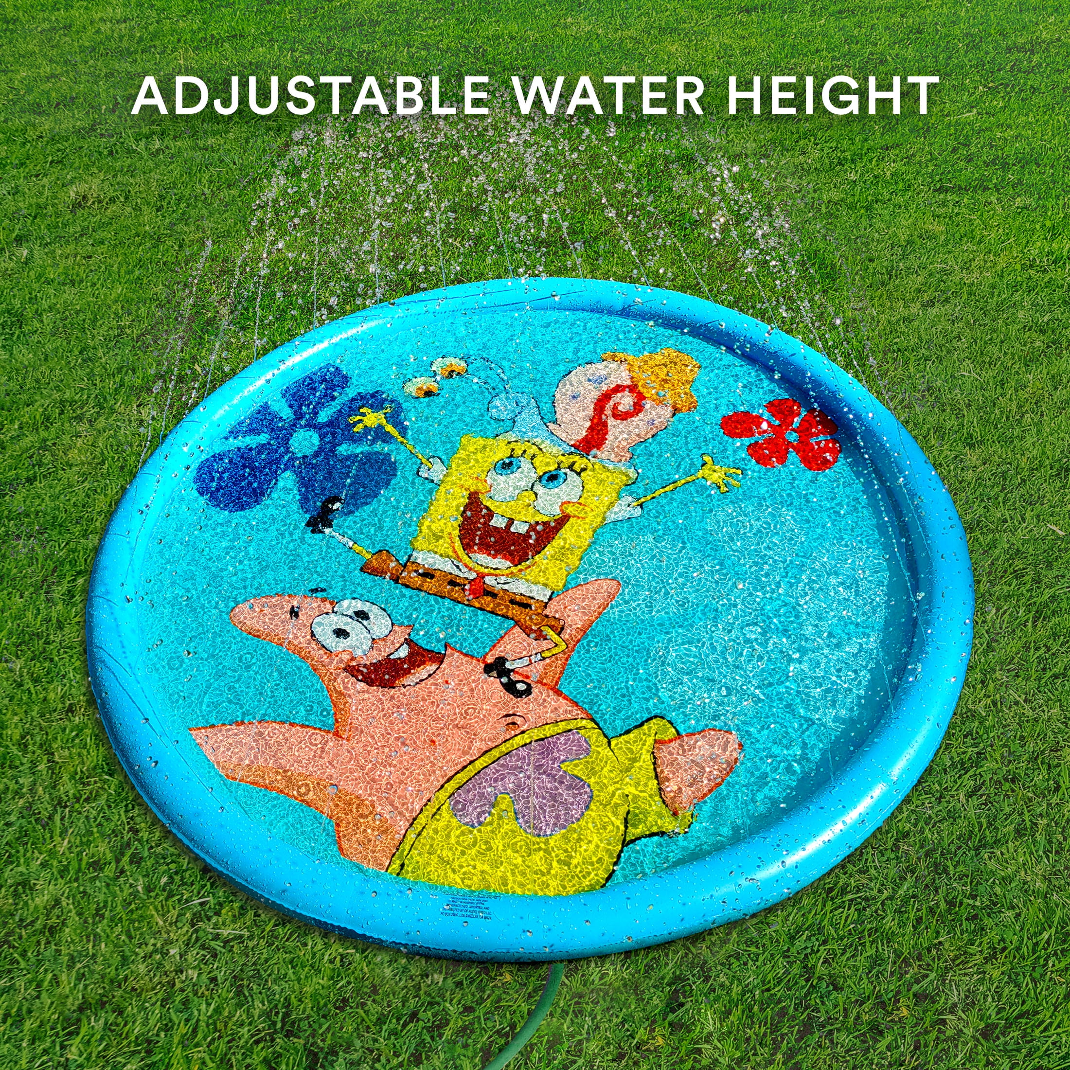SpongeBob SquarePants 60" Inflatable Water Splashpad for Summer Fun and Water Play, Children Ages 2+