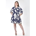 thumbnail image 4 of Vestido camisero con estampado floral Roman Fashion /Tallas Extras, 2659 (Azul flores) azul marino 38, 4 of 6