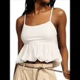 thumbnail image 1 of Camisetas Sin Mangas con para Mujer, Estilo Y2K, con Volantes en el Bajo y Tirantes Finos, para Salir, Estilo Babydoll Sin Mangas. L, 1 of 8