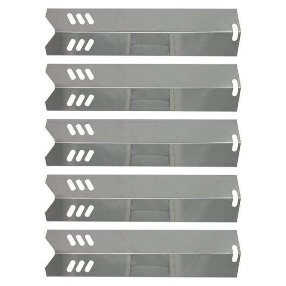 5-Pack BBQ Grill Heat Shield Plate Tent Replacement Parts for Backyard Classic BY12-084-029-98 - Compatible Barbeque Stainless Steel Flame Tamer, Flavorizer Bar, Vaporizer Bar, Burner Cover 15"