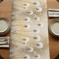 thumbnail image 5 of Rustic Dandelion 72 Inch Table Runner, Farmhouse Botanical White Floral Farmhouse Dresser Scarf Cotton & Linen Tablerunner for Dining/Kitchen Island/Holiday Party Décor 13" x 72", 5 of 9