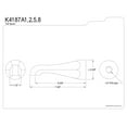 thumbnail image 2 of Kingston Brass Made to Match 7" Tub Spout, 2 of 2