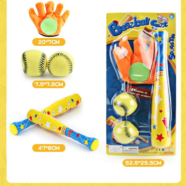 Juego De Béisbol Para Niños Con Bate De Espuma Y 2 Pelotas – Entrenamiento Seguro Y Antideslizante Para Peques