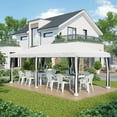 thumbnail image 2 of Patio Umbrellas Outsunny 10' x 20' Pop Up Canopy Tent with Netting, Heavy Duty Instant Sun Shelter, Large Tents for Parties with Carry Bag for Outdoor, Garden, Patio, Cream White,Market Umbrellas, 2 of 9
