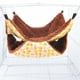thumbnail image 4 of Hamaca colgante de doble capa para animales pequeños, jaula cálida, cama colgante para mascotas Conejo amarillo, 4 of 9
