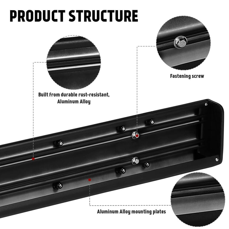 BuiltRough Running Boards For Chevy Silverado/GMC Sierra Crew Cab – Side Steps Nerf Bars 2007-2019