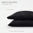 thumbnail image 4 of Noble Linens 2 Piece Pillow Case Set, Black, Standard/Queen, 4 of 11