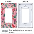 thumbnail image 3 of Yayeee Rocker Switch Wall Plate 1-Gang 4.6"x2.9" Home Decorative Outlet Cover, Pink Tropical Pattern, 3 of 6