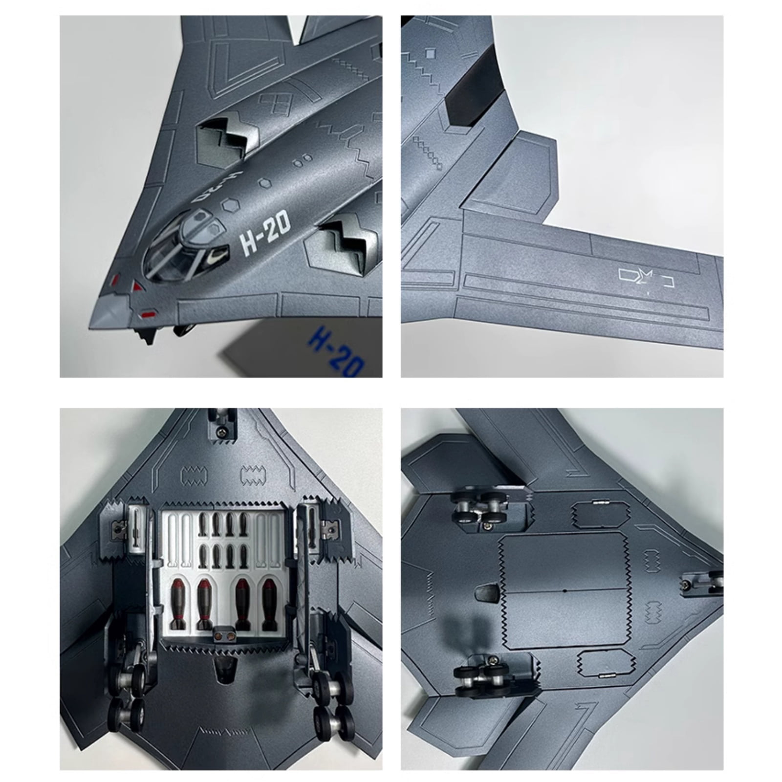 NATEFEMIN China H-20 Bomber Fighter Alloy Model 1:160 for Aircraft Lovers, Decorative Display & Gifts