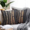 thumbnail image 2 of Waterproof Throw Pillow Covers Set of 2, 18x18 Inch Black Brown Plank Decorative Pillowcases Outdoor Pillow Slip Cushion Covers Set for Couch Tent Vintage Chic Wooden Grain, 2 of 7