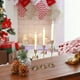 thumbnail image 1 of Juego de candelabros de hierro dorado de Navidad | Centro de mesa moderno • Decoración romántica para la cena a la luz de las velas • Construcción de metal duradero • Decoración navideña para el, 1 of 7