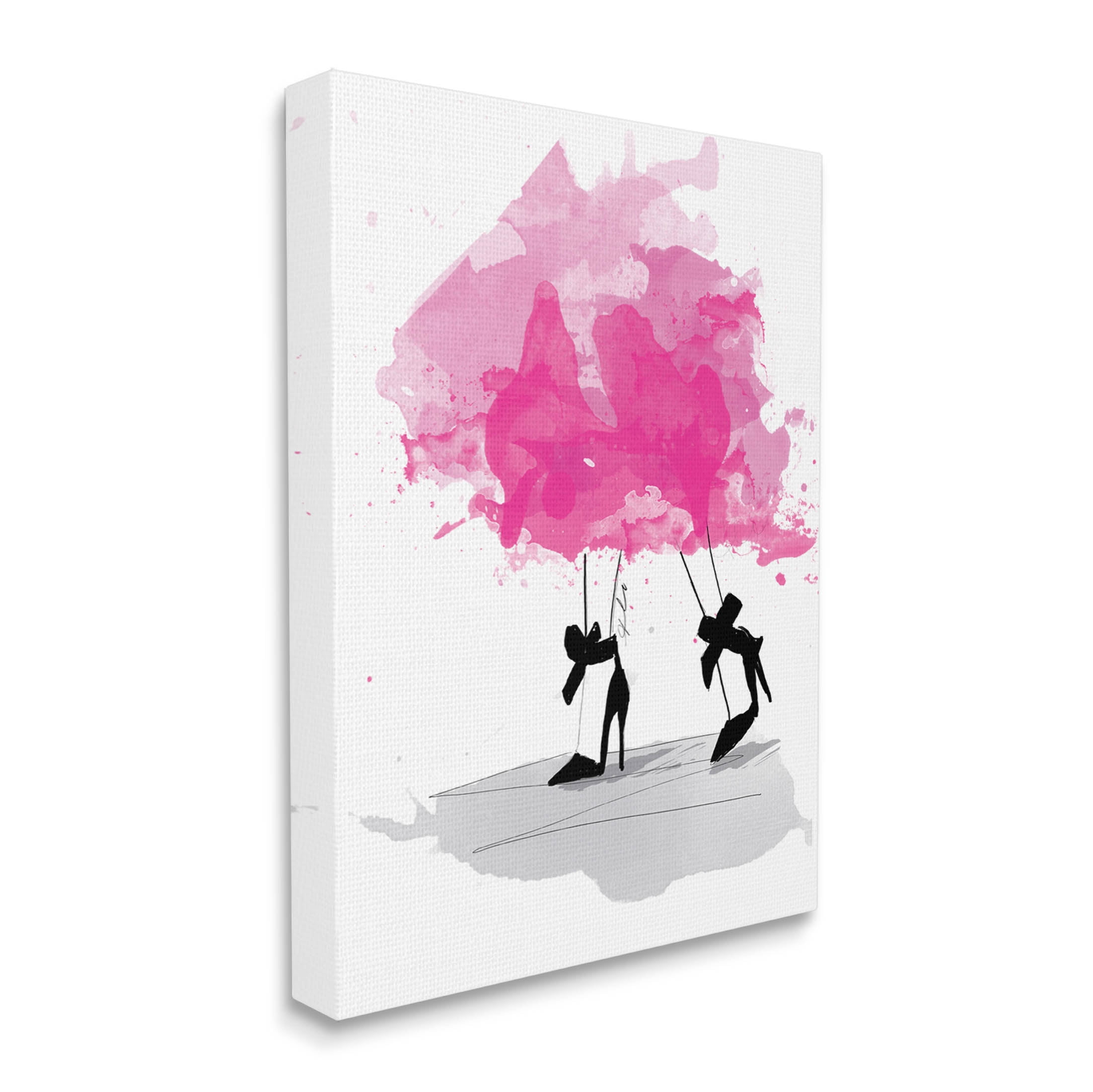 Stupell Industries Abstract Pink Fashion Heels Graphic Art Gallery Wrapped Canvas Print Wall Art, Design by Alison Petrie