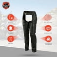 thumbnail image 3 of Daniel Smart Motorcycle Leather Chaps All Season Unisex Biker Pant with Customizable fit and Carry Pockets, 3 of 6