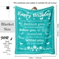 thumbnail image 2 of LHSHID Birthday Gifts for Women/Men/Her/Him/Girls Blanket Green Happy Birthday Decorations Women/Men Throw Blanket Birthday Gifts for Woman/Men Blankets Throws Birthday Gifts Ideas 30"x40", 2 of 7