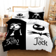 thumbnail image 3 of Funda de edredón de pesadilla antes de Navidad con funda de almohada, Jack and Sally, Calavera 3D, juego de cama de Navidad, dormitorio, decoración de Halloween, nuevo, 3 of 5