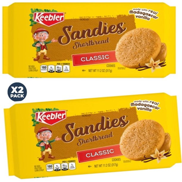 Keebler Sandies Classic Shortbread Cookies, 11.2 oz pack of 2