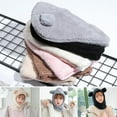 thumbnail image 6 of Women Plush Cute Winter Hats Bear Ear Hat Earflap Earmuff Beanies Caps PINK, 6 of 8