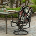 thumbnail image 3 of ARDEN Outdoor Midback Chair Cushion, 18 x 16.5, Rain-Proof, Fade Resistant Simone Black Tropical, 3 of 9