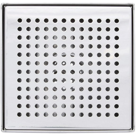 B&K 133-015S03 6 in. Square Shower Drain, Chrome